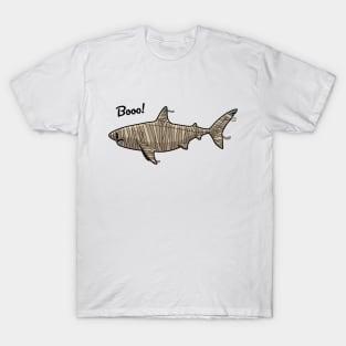 Booo Mummy Shark Funny Gift Women Men Boys Girls T-Shirt